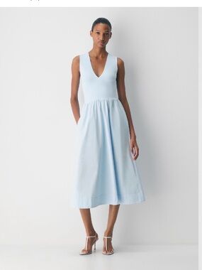 Babaton Locale Poplin Dress in Villa Blue
